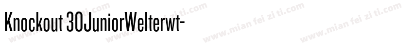 Knockout 30JuniorWelterwt字体转换